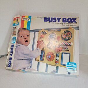 Gabriel The Original Busy Box Crib Or Playpen Baby Toy Vintage 1980